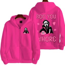 Ghostface Cartoon Anime Men Zipper Hoodie 2026 New Casual Women Sweatshirt Spring Autumn Cute Couple Jackets Coat