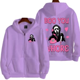 Ghostface Cartoon Anime Men Zipper Hoodie 2026 New Casual Women Sweatshirt Spring Autumn Cute Couple Jackets Coat
