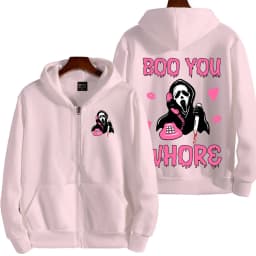 Ghostface Cartoon Anime Men Zipper Hoodie 2026 New Casual Women Sweatshirt Spring Autumn Cute Couple Jackets Coat