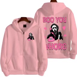 Ghostface Cartoon Anime Men Zipper Hoodie 2026 New Casual Women Sweatshirt Spring Autumn Cute Couple Jackets Coat