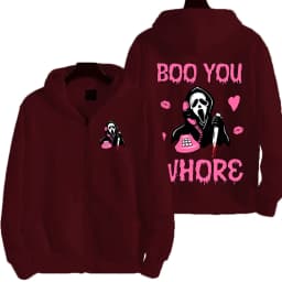 Ghostface Cartoon Anime Men Zipper Hoodie 2026 New Casual Women Sweatshirt Spring Autumn Cute Couple Jackets Coat