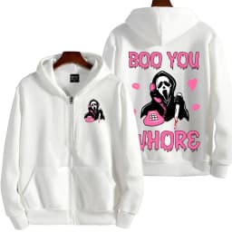 Ghostface Cartoon Anime Men Zipper Hoodie 2026 New Casual Women Sweatshirt Spring Autumn Cute Couple Jackets Coat