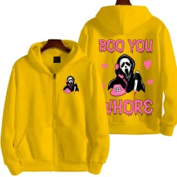 Ghostface Cartoon Anime Men Zipper Hoodie 2026 New Casual Women Sweatshirt Spring Autumn Cute Couple Jackets Coat