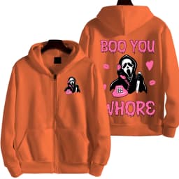 Ghostface Cartoon Anime Men Zipper Hoodie 2026 New Casual Women Sweatshirt Spring Autumn Cute Couple Jackets Coat
