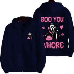 Ghostface Cartoon Anime Men Zipper Hoodie 2026 New Casual Women Sweatshirt Spring Autumn Cute Couple Jackets Coat