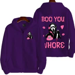 Ghostface Cartoon Anime Men Zipper Hoodie 2026 New Casual Women Sweatshirt Spring Autumn Cute Couple Jackets Coat