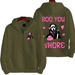 Ghostface Cartoon Anime Men Zipper Hoodie 2026 New Casual Women Sweatshirt Spring Autumn Cute Couple Jackets Coat