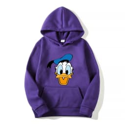 Cartoon Anime Donald Duck 2025 Autumn/Winter Men's Hoodie Women's Street Leisure Sports Couple Fashion Sweatshirt