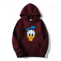 Cartoon Anime Donald Duck 2025 Autumn/Winter Men's Hoodie Women's Street Leisure Sports Couple Fashion Sweatshirt