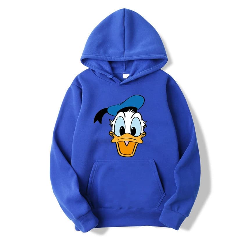 Cartoon Anime Donald Duck 2025 Autumn/Winter Men's Hoodie Women's Street Leisure Sports Couple Fashion Sweatshirt