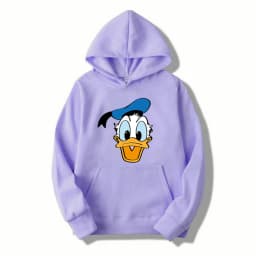 Cartoon Anime Donald Duck 2025 Autumn/Winter Men's Hoodie Women's Street Leisure Sports Couple Fashion Sweatshirt