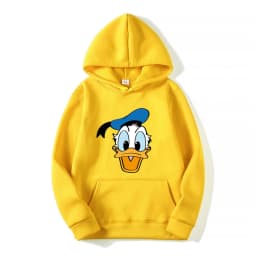 Cartoon Anime Donald Duck 2025 Autumn/Winter Men's Hoodie Women's Street Leisure Sports Couple Fashion Sweatshirt