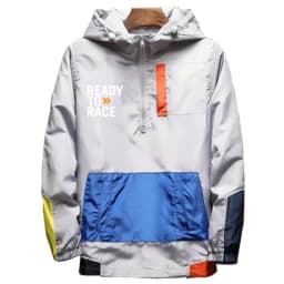 Men's Ready To Race Enduro Cross Motocross Bitumen Bike Life Punk Zipper Hooded Jakcet Patchwork Coat Sweatshirt Hoodies Tops