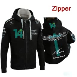 Unisex Aston Martin F1 Merch Hoodie Soft Breathable Street Racing Style Daily Wear Comfortable Fit Hooded Sweatshirt