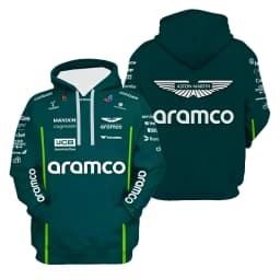 Unisex Aston Martin F1 Merch Hoodie Soft Breathable Street Racing Style Daily Wear Comfortable Fit Hooded Sweatshirt
