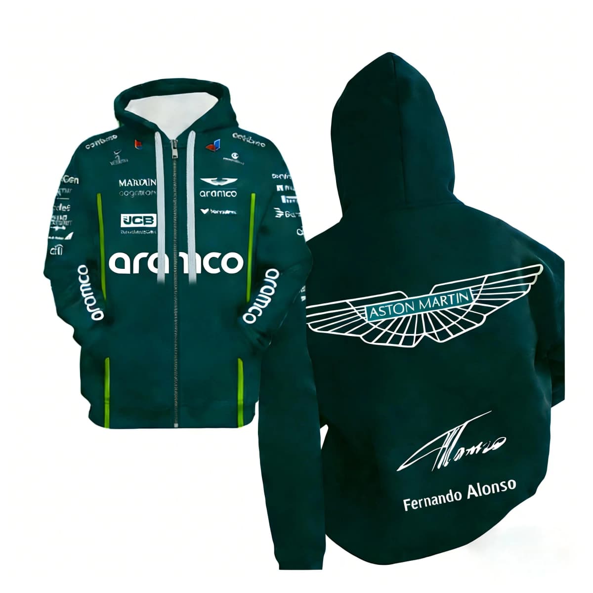 Unisex Aston Martin F1 Merch Hoodie Soft Breathable Street Racing Style Daily Wear Comfortable Fit Hooded Sweatshirt