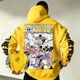 One Piece Luffy Gear 5 Zoro Sanji Hoodie 2026 New Japanese Anime Fashion Y2K Casual Sportswear Men's Couple Hooded Sweatshirt