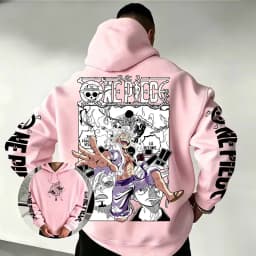 One Piece Luffy Gear 5 Zoro Sanji Hoodie 2026 New Japanese Anime Fashion Y2K Casual Sportswear Men's Couple Hooded Sweatshirt