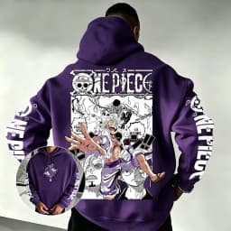 One Piece Luffy Gear 5 Zoro Sanji Hoodie 2026 New Japanese Anime Fashion Y2K Casual Sportswear Men's Couple Hooded Sweatshirt