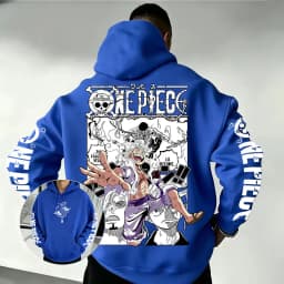 One Piece Luffy Gear 5 Zoro Sanji Hoodie 2026 New Japanese Anime Fashion Y2K Casual Sportswear Men's Couple Hooded Sweatshirt