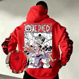 One Piece Luffy Gear 5 Zoro Sanji Hoodie 2026 New Japanese Anime Fashion Y2K Casual Sportswear Men's Couple Hooded Sweatshirt