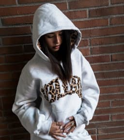 Leopard Print Letter Embroidery American Hip-hop Men Hoodie Retro Harajuku Street Sports Suit Fashionable Casual Sweatshirts ﻿