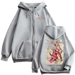 Anime JoJo's Bizarre Adventure Giorno Giovanna Graphic Zipper Hoodie Men Women Clothing Casual Vintage Oversized Zip Up Jacket