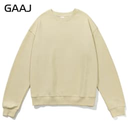 GAAJ 100% Cotton Sweatshirt Men Women,Brand Solid Streetwear,Autum Winter Long Sleeve Pullover,Quality Unisex Clothing,320Gsm