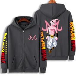 Dragon Ball Majin Buu Zip Up Hoodie Japanese Anime Fashion Y2K Hooded Jacket Streetwear Casual Sweatshirt Men's Couple Coat