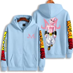 Dragon Ball Majin Buu Zip Up Hoodie Japanese Anime Fashion Y2K Hooded Jacket Streetwear Casual Sweatshirt Men's Couple Coat