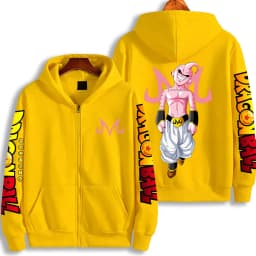 Dragon Ball Majin Buu Zip Up Hoodie Japanese Anime Fashion Y2K Hooded Jacket Streetwear Casual Sweatshirt Men's Couple Coat