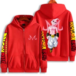 Dragon Ball Majin Buu Zip Up Hoodie Japanese Anime Fashion Y2K Hooded Jacket Streetwear Casual Sweatshirt Men's Couple Coat