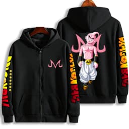 Dragon Ball Majin Buu Zip Up Hoodie Japanese Anime Fashion Y2K Hooded Jacket Streetwear Casual Sweatshirt Men's Couple Coat