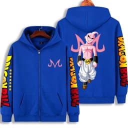 Dragon Ball Majin Buu Zip Up Hoodie Japanese Anime Fashion Y2K Hooded Jacket Streetwear Casual Sweatshirt Men's Couple Coat