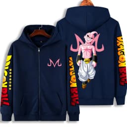 Dragon Ball Majin Buu Zip Up Hoodie Japanese Anime Fashion Y2K Hooded Jacket Streetwear Casual Sweatshirt Men's Couple Coat
