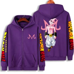Dragon Ball Majin Buu Zip Up Hoodie Japanese Anime Fashion Y2K Hooded Jacket Streetwear Casual Sweatshirt Men's Couple Coat