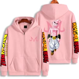 Dragon Ball Majin Buu Zip Up Hoodie Japanese Anime Fashion Y2K Hooded Jacket Streetwear Casual Sweatshirt Men's Couple Coat