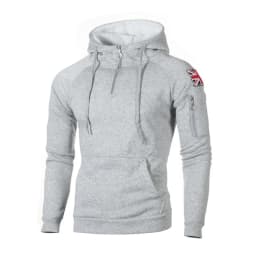 Men Hoodies Sweatshirts Fashion Zipper Long Sleeve Hooded Hoodie Mens Casual Hoody Outwear Hip Hop Streetwear Solid Hoodie Men
