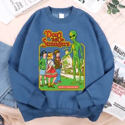 Don'T Talk To Strangers Men Women Hoody Warm Fleece Hoodies Hip Hop Autumn Sweatshirt Fashion Fleece Loose Sportswear Couple