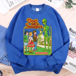 Don'T Talk To Strangers Men Women Hoody Warm Fleece Hoodies Hip Hop Autumn Sweatshirt Fashion Fleece Loose Sportswear Couple