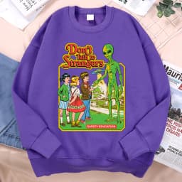 Don'T Talk To Strangers Men Women Hoody Warm Fleece Hoodies Hip Hop Autumn Sweatshirt Fashion Fleece Loose Sportswear Couple