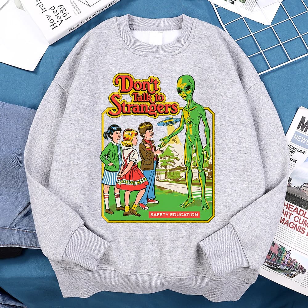 Don'T Talk To Strangers Men Women Hoody Warm Fleece Hoodies Hip Hop Autumn Sweatshirt Fashion Fleece Loose Sportswear Couple