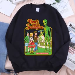 Don'T Talk To Strangers Men Women Hoody Warm Fleece Hoodies Hip Hop Autumn Sweatshirt Fashion Fleece Loose Sportswear Couple
