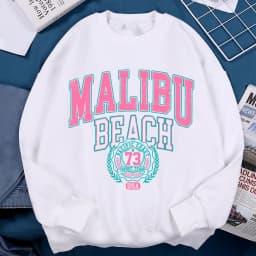 Malibu Beach Usa 73 Hoodie Men Women Loose Sweatshirt Creativity O-Neck Hoodies Street Fashion Oversize Hoody Couple Sportswear