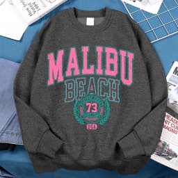 Malibu Beach Usa 73 Hoodie Men Women Loose Sweatshirt Creativity O-Neck Hoodies Street Fashion Oversize Hoody Couple Sportswear