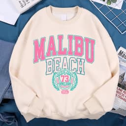 Malibu Beach Usa 73 Hoodie Men Women Loose Sweatshirt Creativity O-Neck Hoodies Street Fashion Oversize Hoody Couple Sportswear
