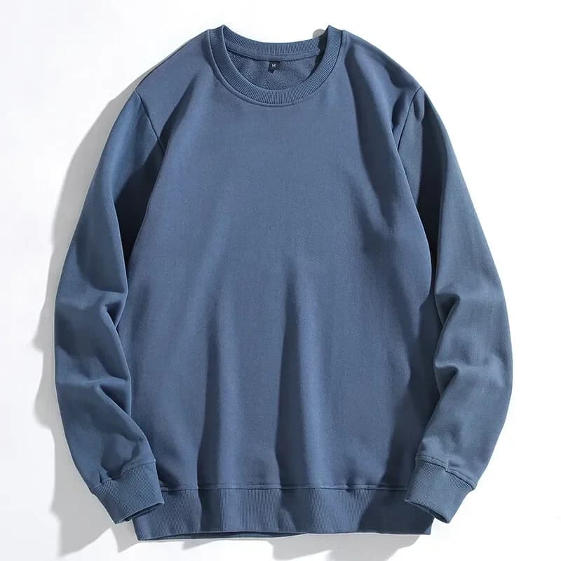 New Spring Autumn 100% Cotton Sweatshirt Men Pullover O Neck Tees Streetwear Couple Hoodies Sweatshirts Tops Mens Clothing 2025