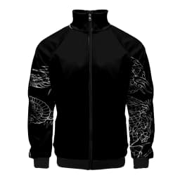 Coats Anime Dragon Cosplay Costume Hoodies 3D Printed Stand Collar Zipper Jacket Sportswear Sweatshirt