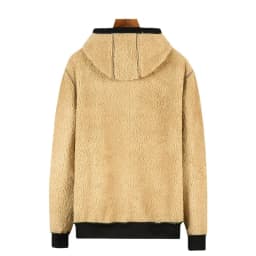 High Quality Male Warm Cashmere Hoodies Men Sportswear Lambswool Jackets Winter Hooded Zipper Cardigan Casual Bomber Hoody Coat