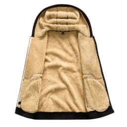 High Quality Male Warm Cashmere Hoodies Men Sportswear Lambswool Jackets Winter Hooded Zipper Cardigan Casual Bomber Hoody Coat
